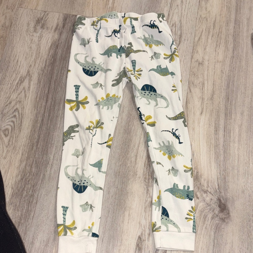 Carter's Dinosaur Print Leggings - White, Green, Yellow